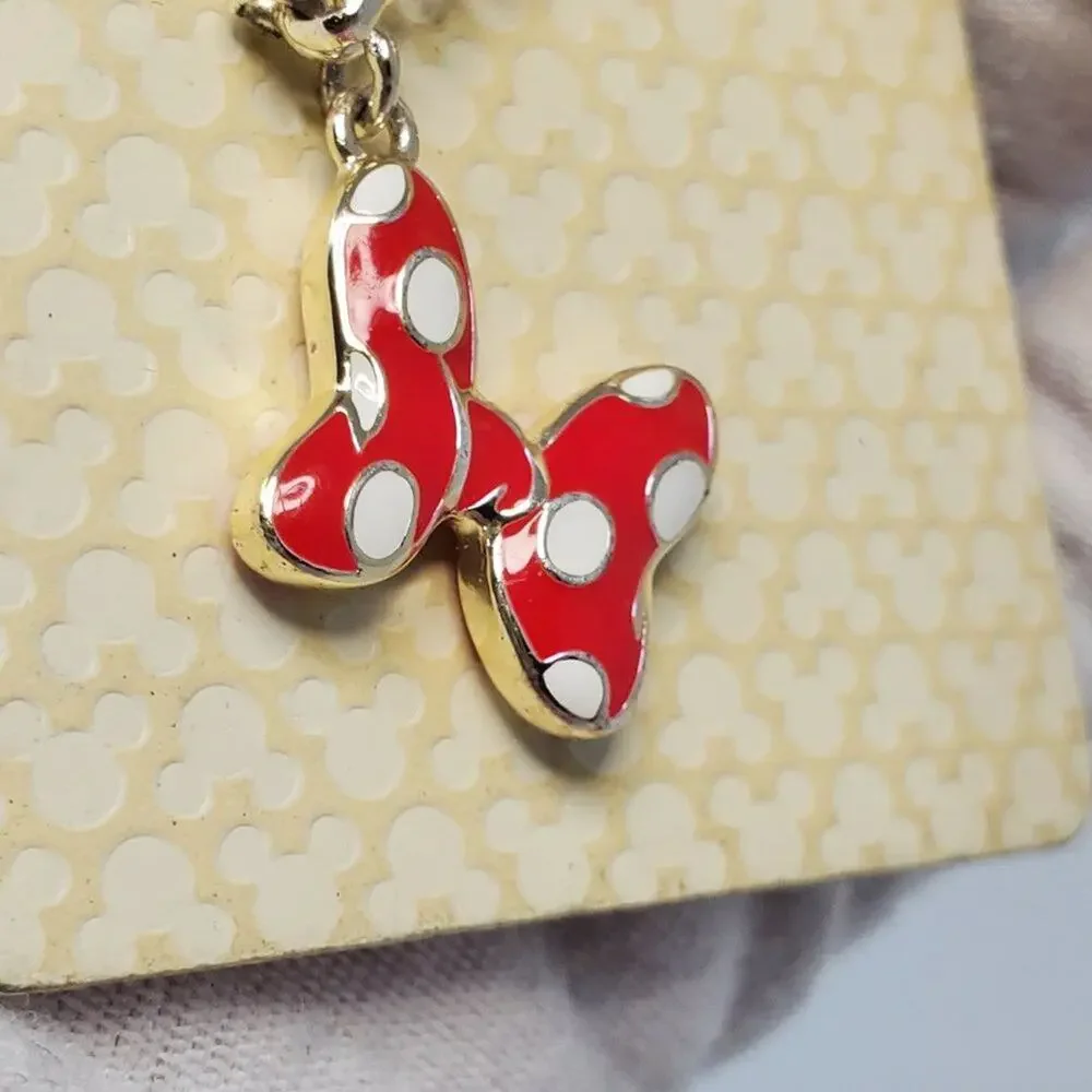 Disney Parks Minnie Mouse Bow Charm Bracelet NIP
